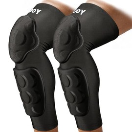 Padded Knee & Shin Guards, Youth Compression Proslide Leg Sleeve Pads, Adult Sliding Knee Brace Pads for Football Basketball Volleyball Soccer Basebal