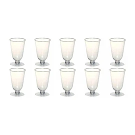 CYM Japan Reusable Parfait Dessert Cups, Champagne Glasses, 10 Count, Dishwasher Safe, Polystyrene, 275ml PAFE-10