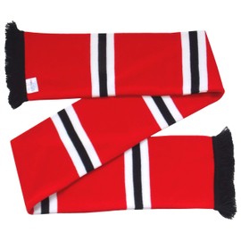 Brentford Supporters Red, White and Black Retro Striped Scarf