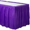 Amscam Plastic Table Skirt, 21' x 29", Purple