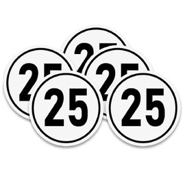 Sticker Speed Sign 25 km/h Sign Sticker According to §58 StVZO 25 km Sign Sticker for Car Tractor Truck Horse Trailers Caravan (5)