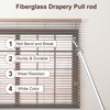uxcell 2Pcs 12"Clear Curtain Pull Rod, Acrylic Blind Wand Replacement
