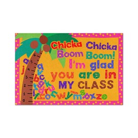 Teacher Classroom- Chicka Chicka Boom Boom - I'm Glad You are in My Class Entrance Way Rugs Doormats Soft Non-Slip Washable Bath Rugs Floor Mats for Home Bathroom Kitchen 16X24 Inch
