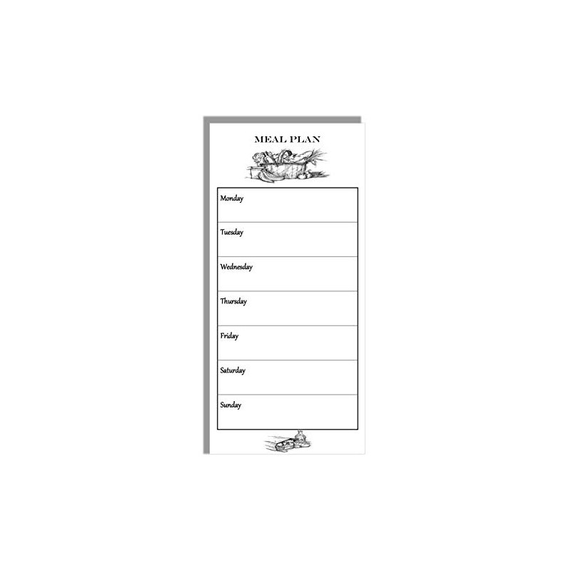 Meal Plan Memo Notepad Magnetic Stick on Fridge. A Food