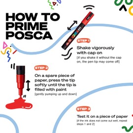 Uni-Ball 183251 POSCA Marker MOP´R PCM-22, Round Stamp Tip 3 - 19 mm, Blue, Pack of 1, Ergonomic Shape