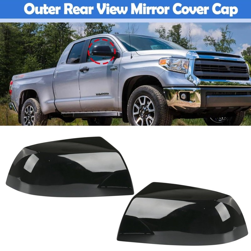 ABAGAEL A Pair Side Mirror Cover Caps With Clips Fit