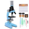 40X‑1200X High Definition Microscope Monocular Plastic Biological Microscope for ChildBlue