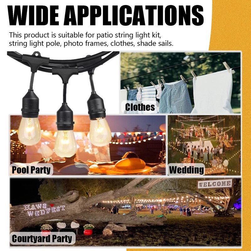 String Light Hanging Kit with 164 Ft Nylon Coated 304