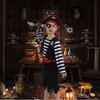 SPUNICOS Children's Pirate Costume with Pirate Hat,Eyepatch,Pirate Cutlass Kids Small(4-6)
