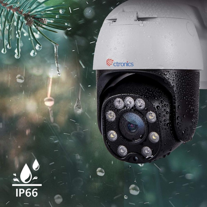 Ctronics PTZ Dome WiFi Outdoor Security Camera, 1080P IP Camera,