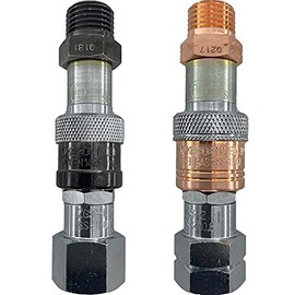 Koike Oxy-Fuel Quick Connect Regulator To Hose Coupler Set, Safe Fuel/Oxygen Disconnect, OSHA Compliant, UL Listed (SET)