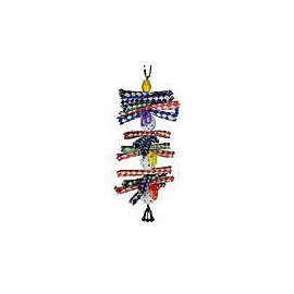 A and E Cages Happy Beaks Finger Stack Bird Toy 2in x 6in x 12in