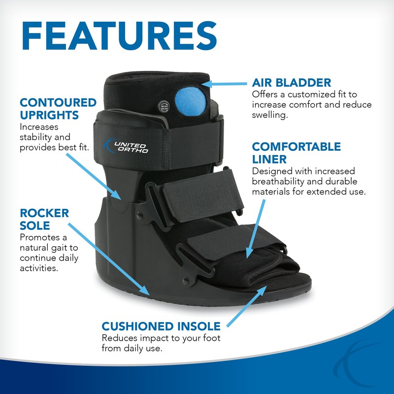 United Ortho USA14115 Short Air Cam Walker Fracture Boot, Medium,