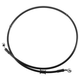 X AUTOHAUX 120cm AN3 M10 Car Hydraulic Brake Line Oil Hose Pipe Fitting 28° 28° Stainless Steel for Car Motorcycle Dirt Racing Bike Black
