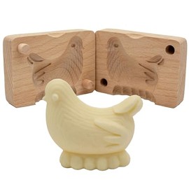 Polart, Chick Butter Mold - Polish Decorative Bird Wooden Molds for Dairy Making Supplies, Homemade Butter Shaper and Wood Kitchen Accessory - Table Decorations at Occasions, Party, and Celebrations