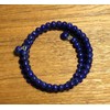 LTC Designs Adjustable 3 Strand 4mm Lapis Lazuli Coil Bracelet