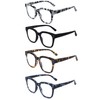 SOPHILY Oversized Reading Glasses for Women Men, 4 Pack Blue
