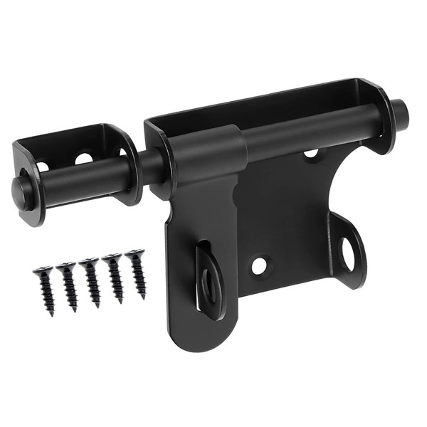 Litensh Sliding Gate Bolt with Padlock Hole, Fence Gate Latch