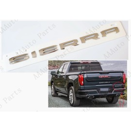 GMC 1PC Chrome Rear Tailgate side SIERRA 2019+ UP GMC LETTER EMBLEM 1500 2500 3500