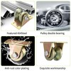 Pack of 4 Pulleys for Ropes, V-Groove Roller Wheel, Pulley,