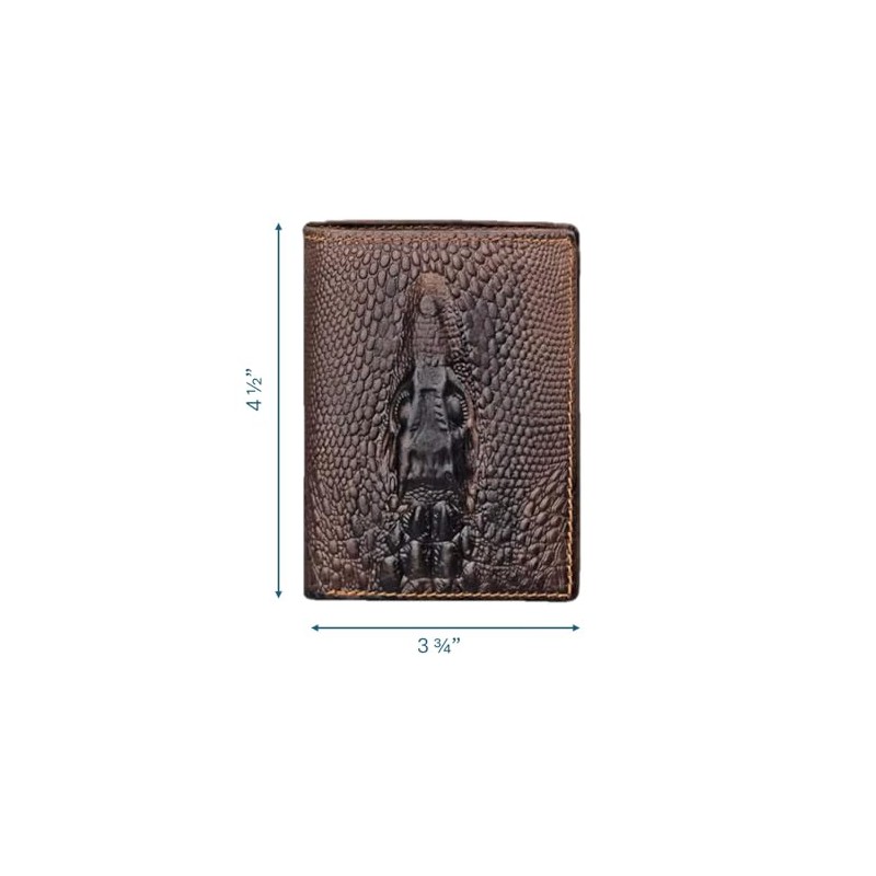 AurexaFashion Genuine Real Leather Short Bifold Wallet for Men, RFID