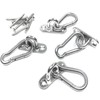 4 PCS Stainless Steel Pad Eye Plate U Hooks+ 4
