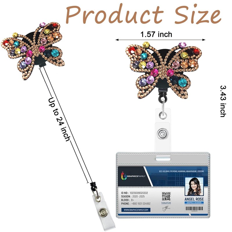 Retractable Badge Holders with Fun Designs - Adjustable ID Card