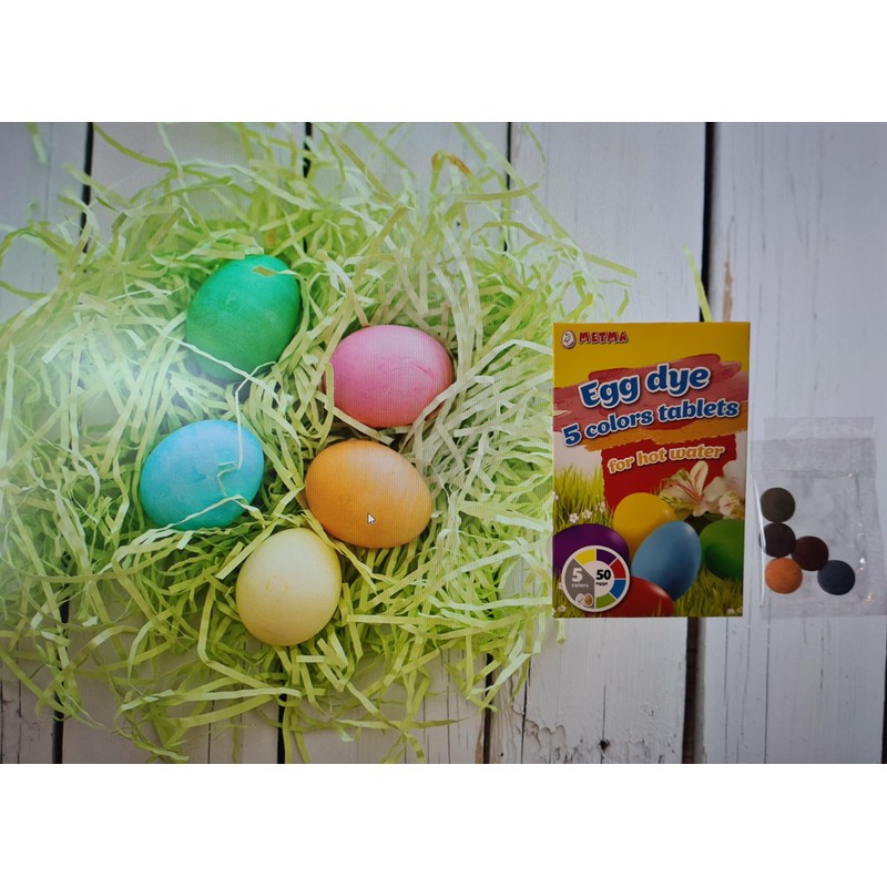 5 Pieces, Red, Purple, Yellow, Green, Blue, Warm Colours, Dye