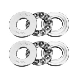 sourcing map 2 Pcs 51101 Axial Ball Bearings 12mm x 26mm x 9mm Chrome Steel ABEC3 Single Row Roller