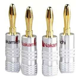 Nakamichi 2 Conectores Banana Plug Audio Bocinas Nakamichi Oro 24k