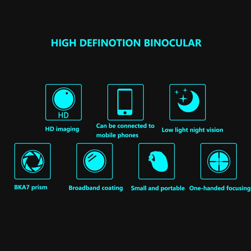8x22/10x22 HD Outdoor Binoculars Set Handheld Sightseeing Binoculars for Concert