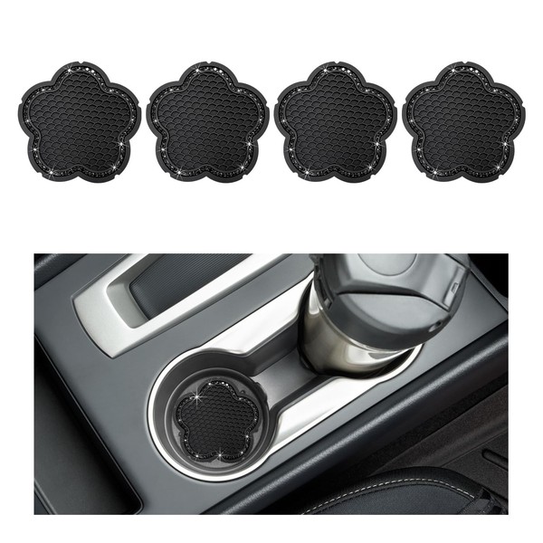 Ziciner 4 PCS Bling Car Cup Holder Coaster, 2.75 Inch