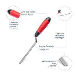 COMENSAL® Pointing Trowel 0.3" - Pointing Tool - Brick Jointer - Tuck Pointer - Finger Pointer Trowel - Stainless Steel - Non-Slip Soft Grip - Made in EU - 8 mm