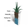 Mayne 4833-W Nantucket Polyethylene Planter, White