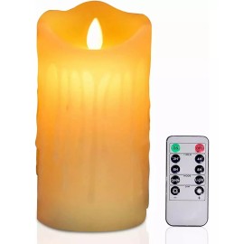 KELAUDIA SHOP Vela Led Recargable Parpadeante Danzantes Control Remoto15cm
