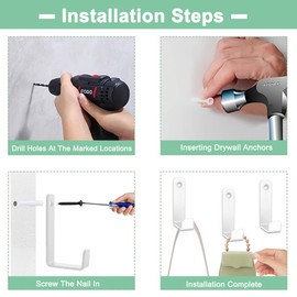 Gerhannery Pack of 5 coat hooks, modern coat hooks for screwing, coat hooks, wall towel hooks, wall, metal hooks, wall hooks for jackets, coats, scarves, towel