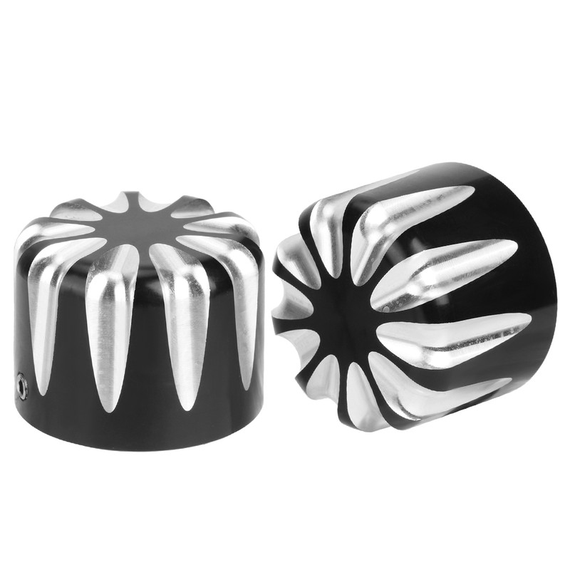 Pair of Motorcycle CNC Aluminum Axle Nut Cap Cover Water