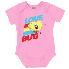 Brisco Brands SpongeBob Cartoon Heart Love Bug Baby Romper Boys or Girls
