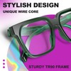 VISOONE 2 Pack Rectangle TR90 Blue Light Blocking Glasses Computer