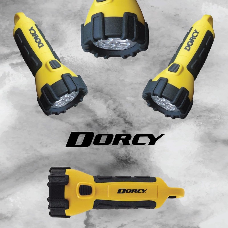 Dorcy 150 Lumen Yellow Floating Flashlight, Bundle with 4 AA