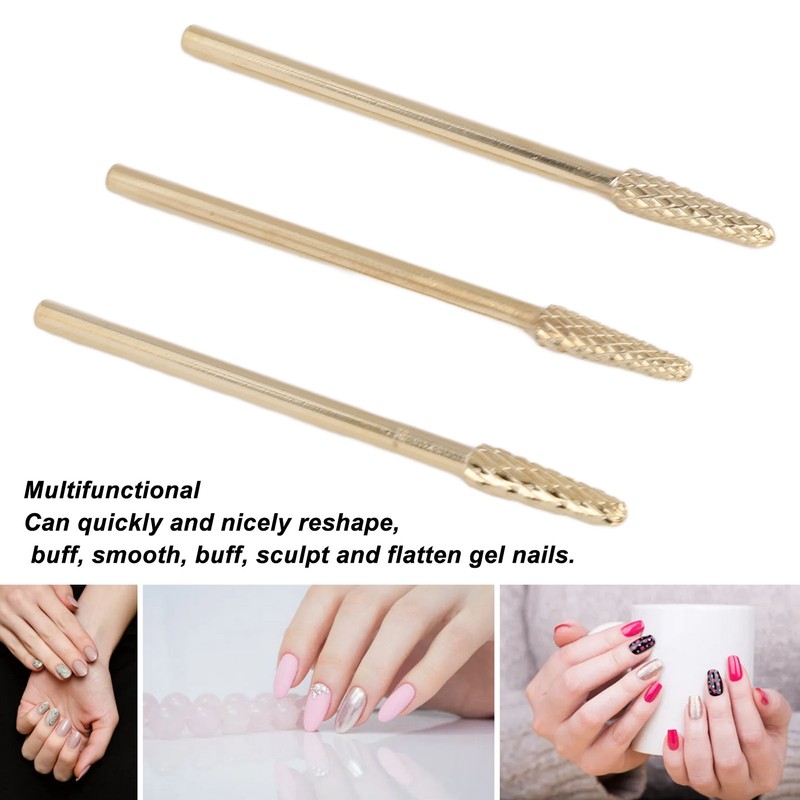 3PCS Nail Grinder Replacement Head Art Polisher Manicure Machine Tools