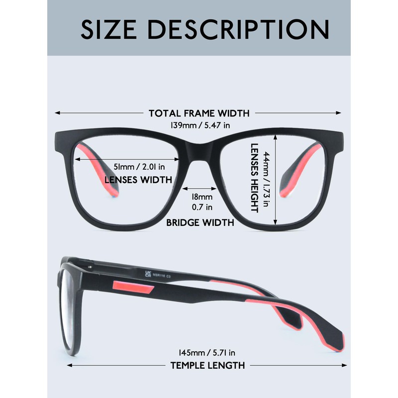 Oversized Women Reading Glasses Men 2.5 Big Readers for Unisex