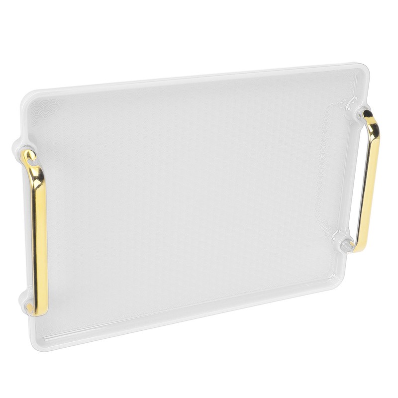 Decorative Tray Elegant Exquisite Texture Ergonomic Serving Tray with Handles