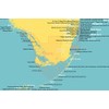 Florida Beaches Checklist Map 24x36 Poster (Marigold & Turquoise)