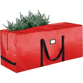 BALEINE 7.5ft Christmas Tree Storage Bag – Heavy Duty Extra Large Artificial Tree Bag with Reinforced Handles & Dual Zippers (Red)