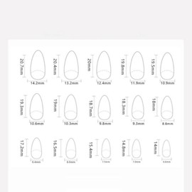 Künstliche Fingernägel, kurz, mandelförmig, 15 Größen, Rosa, Vintage-Blume, Acryl, volle Abdeckung, Kunstzubehör für Damen, 24 Stück