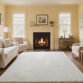 Area Rugs for Living Room 6x9 Ultra Soft Fluffy Large Shaggy Rug Carpet for Bedroom Non-Slip Plush Rugs for Nursery Boys Girls Kids Room Modern Indoor Home Decor Anti Slip