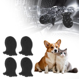 4 Pack Pet Hair Catcher for Laundry, Effective Washer and Dryer Lint Remover for Dog and Cat Hair on Clothes Bedding Blankets Safe for All Fabrics, Long Lasting and Reusable