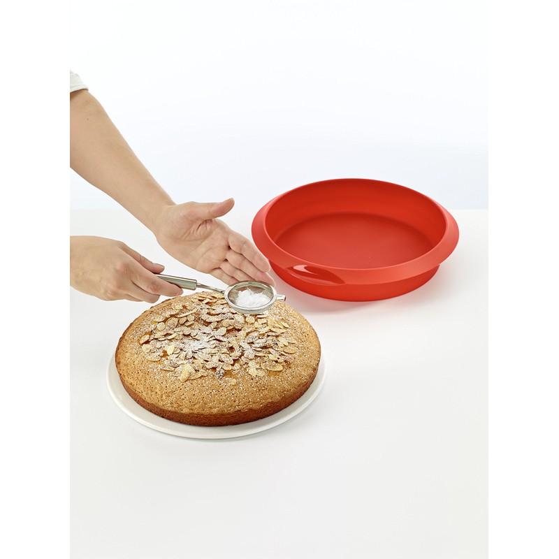 Lékué 1210724R01M033 Round Mold, Red, 24 cm
