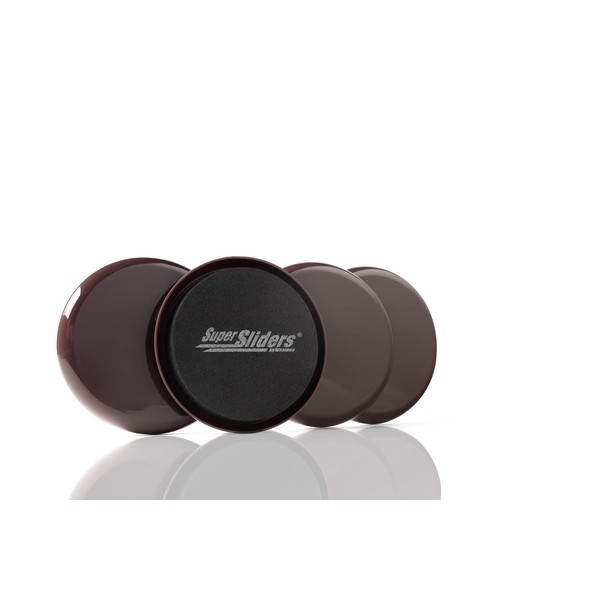 Super Sliders 3 1/2" Round Reusable Furniture Sliders for Carpet